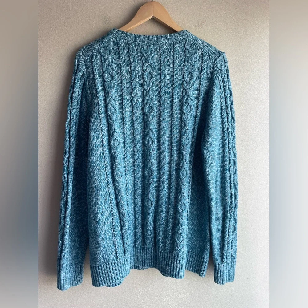 L.L.Bean Women Blue Thick Crew Neck Sweater Size 1X Long Sleeve - Picture 5 of 9
